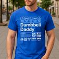 Dumbbell Daddy And Dad Gym Workout Father Men's Casual T-Shirt Royal Blue