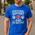 Emotional Support Dad Do Not Pet Caring Father's Day Men's Casual T-Shirt Royal Blue