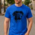 English Mastiff Sketch Drawing Art Dog Lover Mom Dad Women Men's Casual T-Shirt Royal Blue