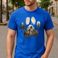 English Springer Spaniel Mountain Paw Dog Mom Dad Men's Casual T-Shirt Royal Blue