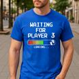 Expectant Dad To Be Gamer Pregnancy Announcement Player 3 Men's Casual T-Shirt Royal Blue