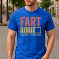 Fart Loading Please Wait Shirt Men Dad Joke Fathers Day Men's Casual T-Shirt Royal Blue