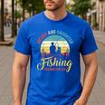 Father Daughter Fishing Partner For Life Retro Matching Dad Men's Casual T-Shirt Royal Blue