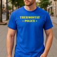 Father For Men Thermostat Police Dad Men's Casual T-Shirt Royal Blue