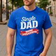 Father Single Dad Taking Applications Men's Casual T-Shirt Royal Blue