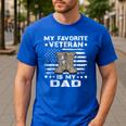 Father Veterans Day My Favorite Veteran Is My Dad For Kids Men's Casual T-Shirt Royal Blue