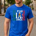 Fathers Day El Papa Mas Chingon Mexican Dad Spanish Men's Casual T-Shirt Royal Blue