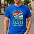 Fathers Day Guitar Dad For Guitarist Music Lover Dad Men's Casual T-Shirt Royal Blue