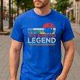 Father's Day The Man The Myth The Bowling Legend Bowler Dad Men's Casual T-Shirt Royal Blue