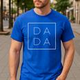 Father's Day For New Dad Him Papa Grandpa Dada Men's Casual T-Shirt Royal Blue