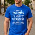 Fathers Day Shirt From Daughter Dad Of 2 Girls Fathers Day Men's Casual T-Shirt Royal Blue