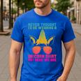 Fathers Day I Wear A Unicorn Shirt Dadacorn Men's Casual T-Shirt Royal Blue Fathers Day I Wear A Unicorn Shirt Dadacorn Men's Casual T-Shirt Royal Blue