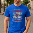 My Favorite 82nd Airborne Is My Dad Veteran Father's Day Men's Casual T-Shirt Royal Blue