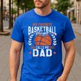 My Favorite Basketball Player Calls Me Dad Basketball Men's Casual T-Shirt Royal Blue