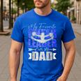 My Favorite Cheerleader Calls Me Dad Cheer Dad Fathers Day Men's Casual T-Shirt Royal Blue