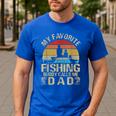My Favorite Fishing Buddy Calls Me Dad Men's Casual T-Shirt Royal Blue