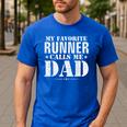 My Favorite Runner Calls Me Dad Father's Day Men's Casual T-Shirt Royal Blue
