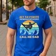 My Favorite Snowboarding Buddies Call Me Dad Snowboarder Men's Casual T-Shirt Royal Blue