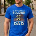 My Favorite Solider Calls Me Dad Proud Army Dad Men's Casual T-Shirt Royal Blue