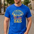 My Favorite Trumpet Player Calls Me Dad Father Vintage Men's Casual T-Shirt Royal Blue