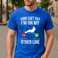 Fishing Dad Men Reel Cool Fish Bass Fishing Men's Casual T-Shirt Royal Blue