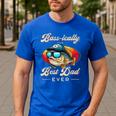 Fishing Father's Day Dad Fisherman Birthday Graphic Men's Casual T-Shirt Royal Blue