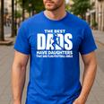 Flag Football Girl Dad Proud Father Of Girl Playing Sports Men's Casual T-Shirt Royal Blue