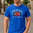 Football Senior Dad 2026 The 4th Quarter Men's Casual T-Shirt Royal Blue