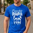 Frenchie Papa Lover Owner French Bulldog Dad Father Daddy Men's Casual T-Shirt Royal Blue