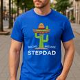 Fun Hilarious Stepfather Humor Stepdad Men's Casual T-Shirt Royal Blue