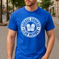 Garage Drinker Club Member Day Drinking Dad Beer Garage Men's Casual T-Shirt Royal Blue