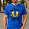 Garage Drinker Team Member Day Drinking Dad Beer Garage Men's Casual T-Shirt Royal Blue