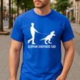 German Shepherd Dad Dinosaur GSD Owners Father's Day Men's Casual T-Shirt Royal Blue German Shepherd Dad Dinosaur GSD Owners Father's Day Men's Casual T-Shirt Royal Blue