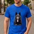 German Shepherd Shirt Shepard TShirt Dog Mom Dad Love Men's Casual T-Shirt Royal Blue