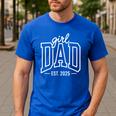 Girl Dad 2025 Father's Day New Dad Men's Casual T-Shirt Royal Blue