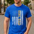 Girl Dad Father's Day Dad Daughter Dad Of Girls Outnumbered Men's Casual T-Shirt Royal Blue