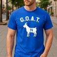 GOAT Number 14 Greatest Of All Time Dad Joke Men's Casual T-Shirt Royal Blue