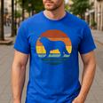 Golden Mountain Vintage Retro Mum Dad Dog Men Women Kids Men's Casual T-Shirt Royal Blue Golden Mountain Vintage Retro Mum Dad Dog Men Women Kids Men's Casual T-Shirt Royal Blue