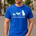 Golden Retriever Mom Dad Puppy Dog Owner Dog Lover Men's Casual T-Shirt Royal Blue