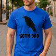 Goth Dad Gothic Bird Crow Emo Father's Day Men's Casual T-Shirt Royal Blue