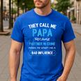 Grandpa Papa Partner In Crime Dad Men's Casual T-Shirt Royal Blue
