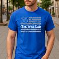 Grateful Dad Father's Day Papa Daddy Best Dad Men's Casual T-Shirt Royal Blue