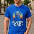 Great Dane Dad Vintage Men's Casual T-Shirt Royal Blue