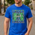 Green Sport Loud Proud Cheer Coach Dad Father's Day Men's Casual T-Shirt Royal Blue