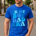 Groovy In My Boy Dad Era For Fathers Day Men's Casual T-Shirt Royal Blue Groovy In My Boy Dad Era For Fathers Day Men's Casual T-Shirt Royal Blue