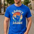 Groovy Daddy 70s Aesthetic Nostalgia 1970's Retro Groovy Dad Men's Casual T-Shirt Royal Blue Groovy Daddy 70s Aesthetic Nostalgia 1970's Retro Groovy Dad Men's Casual T-Shirt Royal Blue