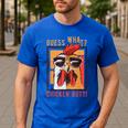 Guess What Chicken Butt DadSiblingsFriends Humor Small Men's Casual T-Shirt Royal Blue