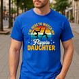 Gymnastics Mom Dad I'm Here To Watch My Flippin' Daughter Men's Casual T-Shirt Royal Blue