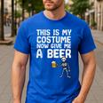 Halloween This Is My Costume Give Me Skeleton Dad Men Men's Casual T-Shirt Royal Blue