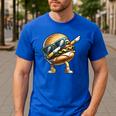Hamburger Dabbing Kids Men Women Dab Dance Cheeseburgers Dad Men's Casual T-Shirt Royal Blue